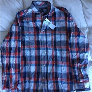 Tommy Hilfiger plaid button-down shirt NWT